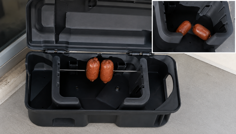 Evolve bait station deployed in field